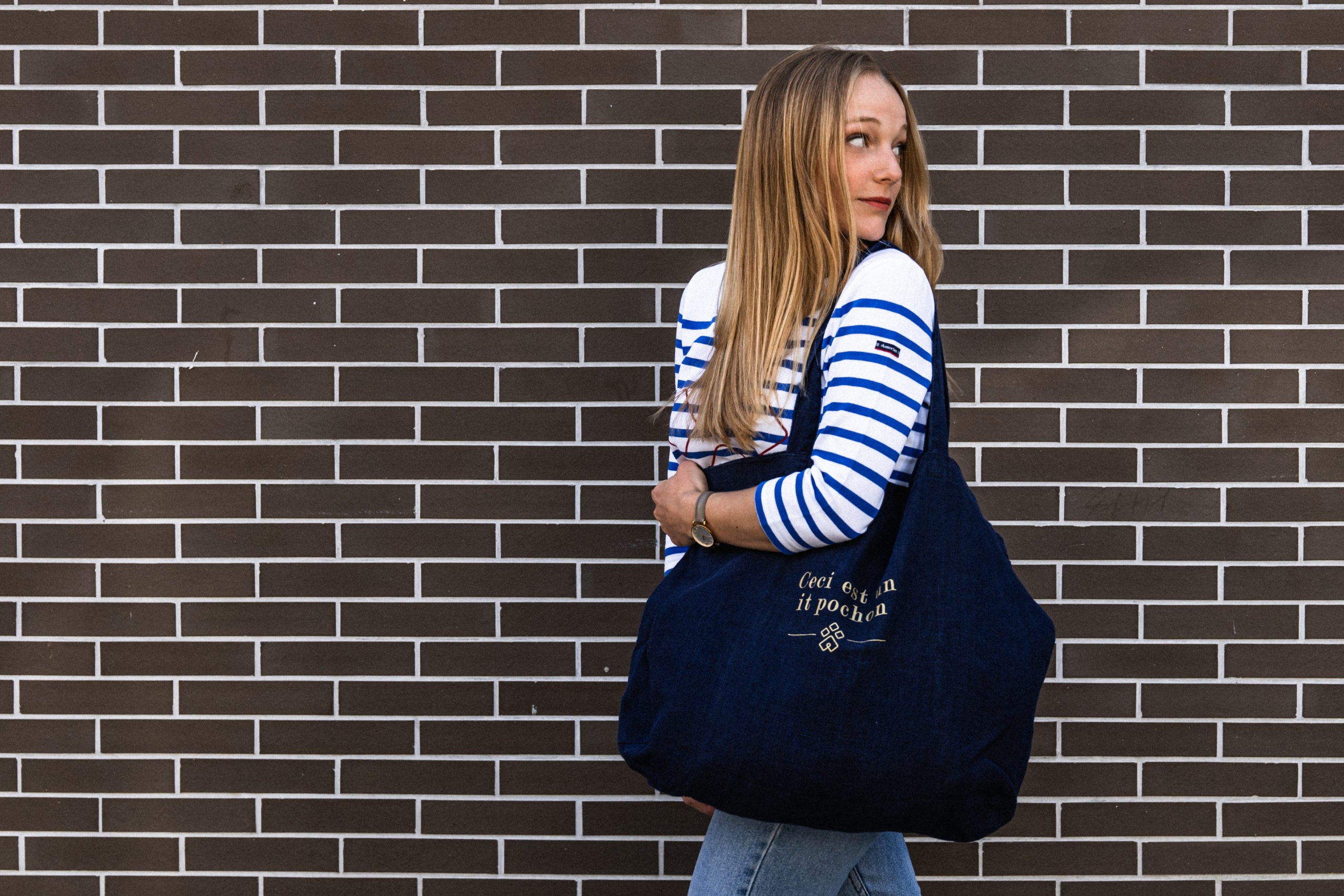 Totebag Maël bleu indigo