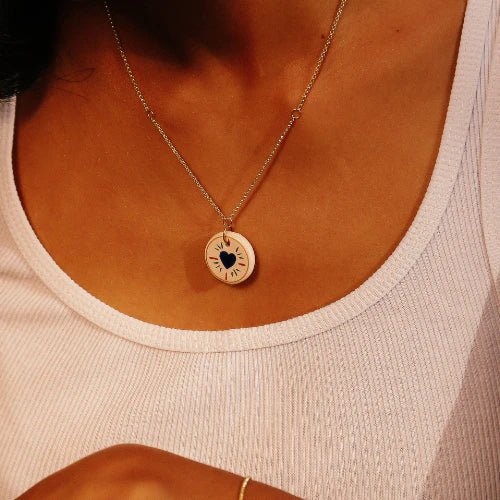 Arméria - Collier coeur Faïenz