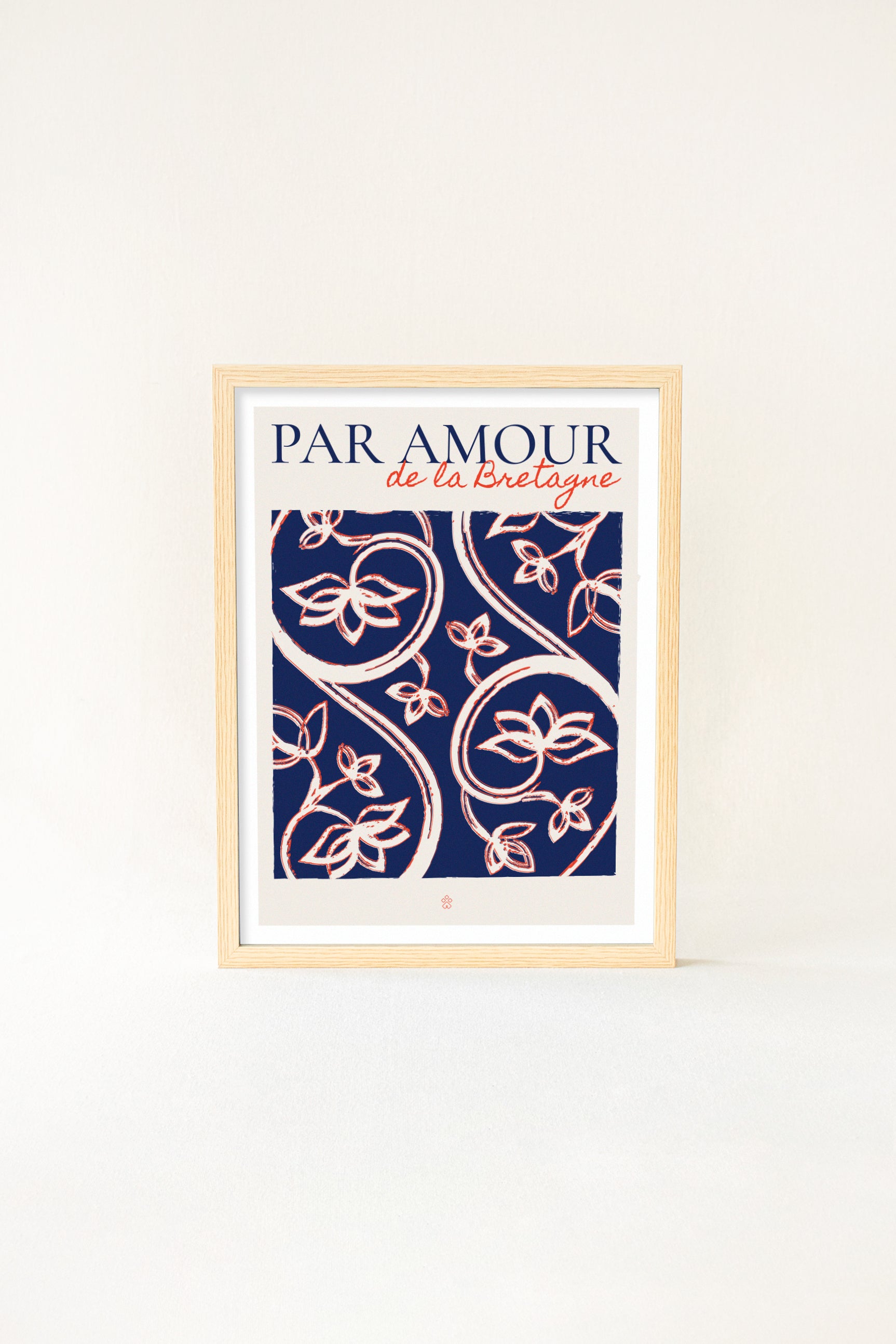 Affiche Mathurin “Par Amour de la Bretagne” – Rouge et bleue - Hortensia (30x40)