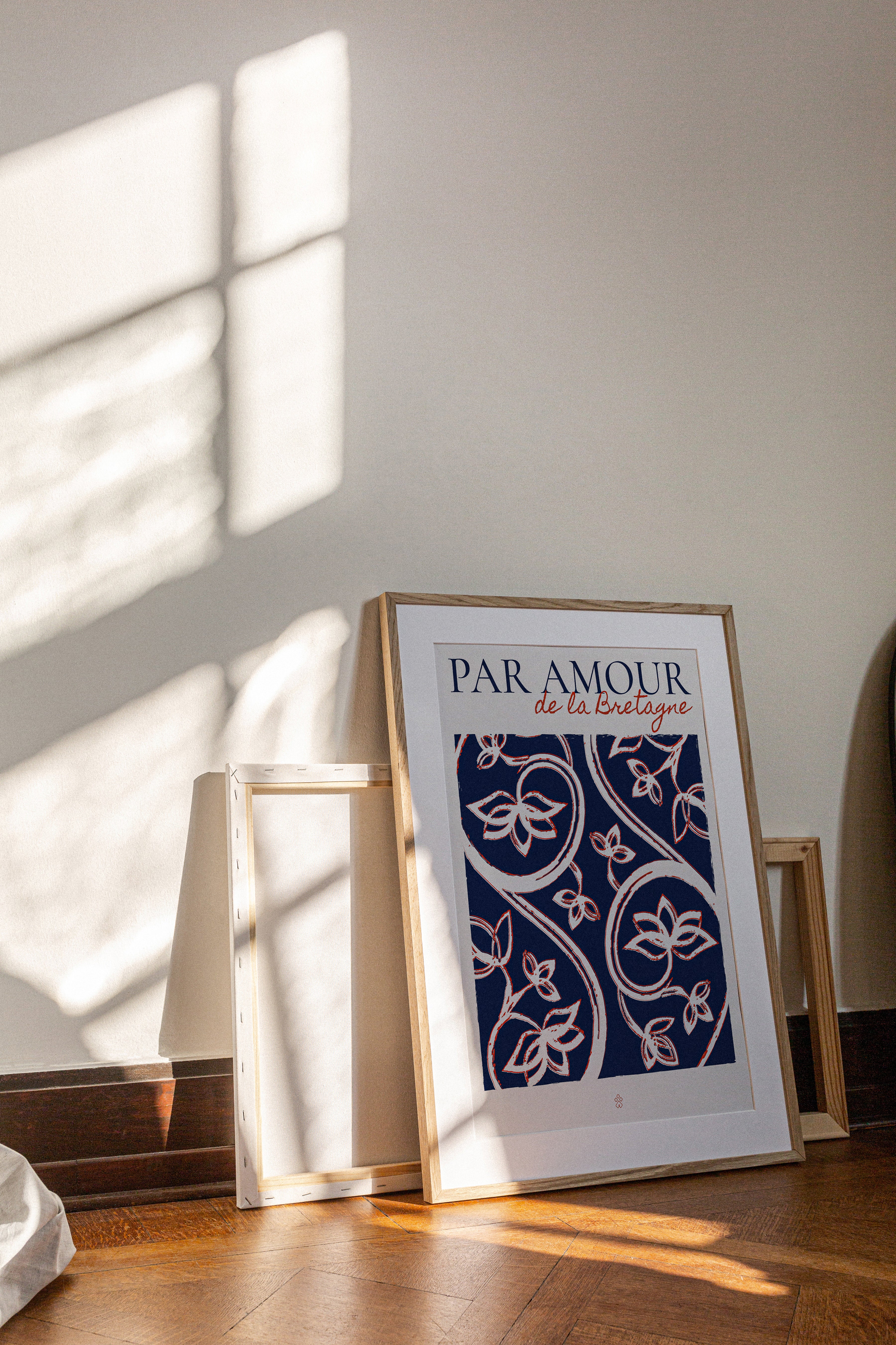 Affiche Mathurin “Par Amour de la Bretagne” – Rouge et bleue - Hortensia (30x40)