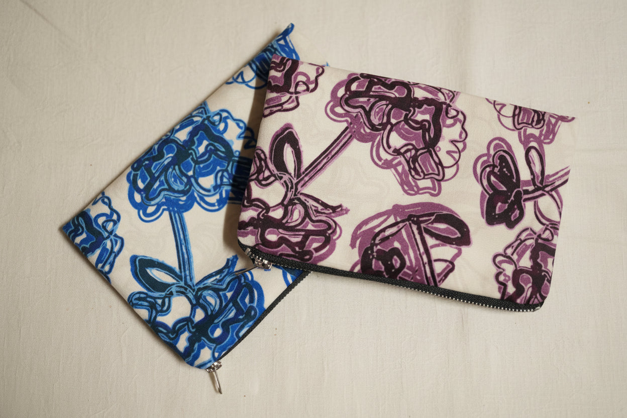 Pochette  Brival - Fleurs bleues