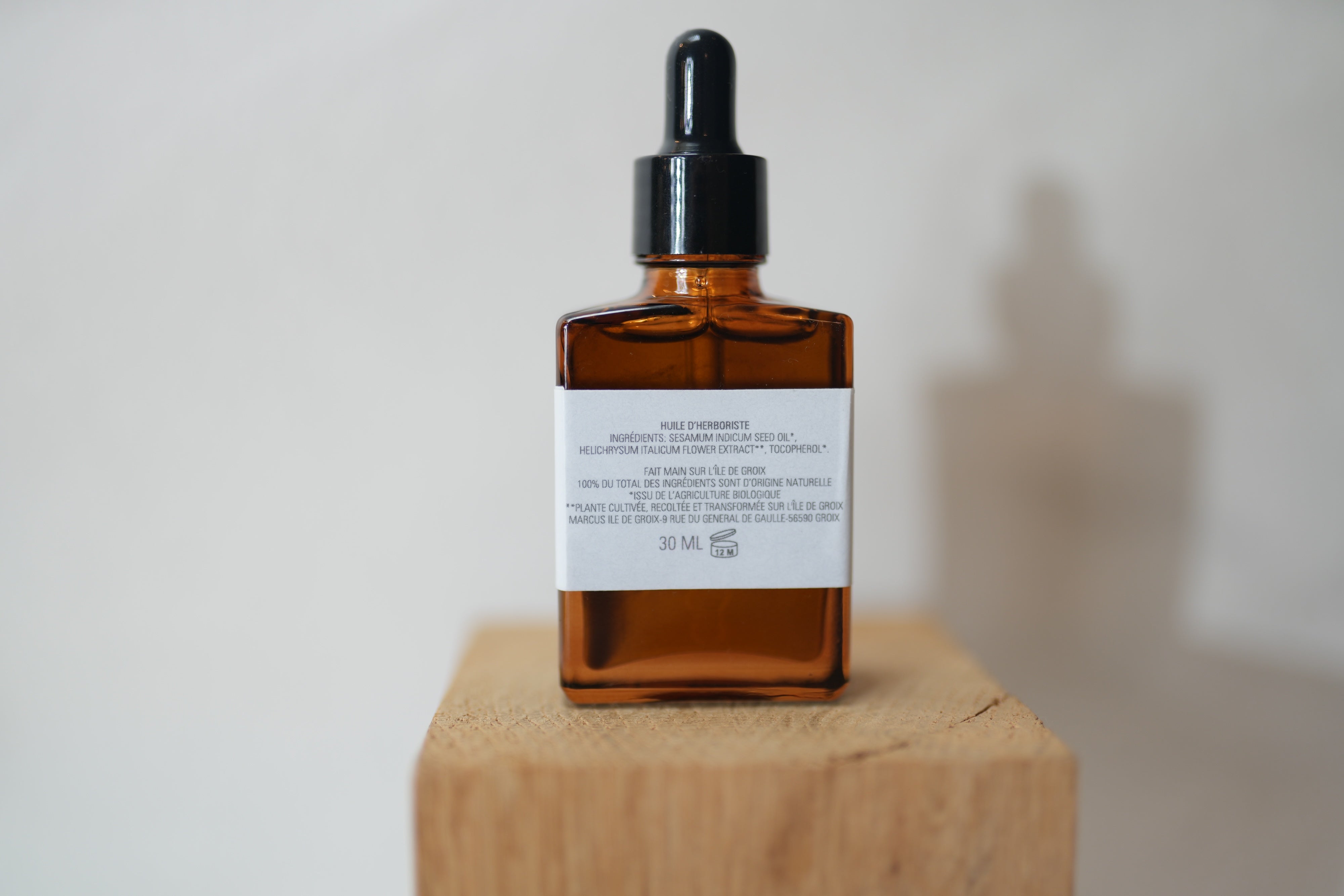 Huile d’Immortelle – Soin visage anti-âge naturel (30 ml) – Marcus, Île de Groix