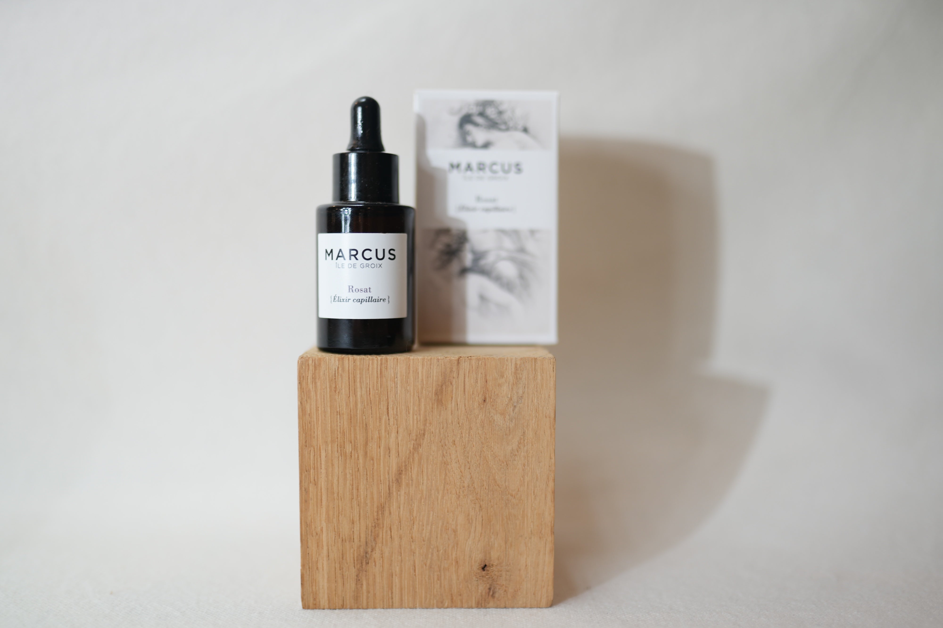 Élixir capillaire Rosat – Huile cheveux brillance & douceur (30 ml) – Marcus, Île de Groix