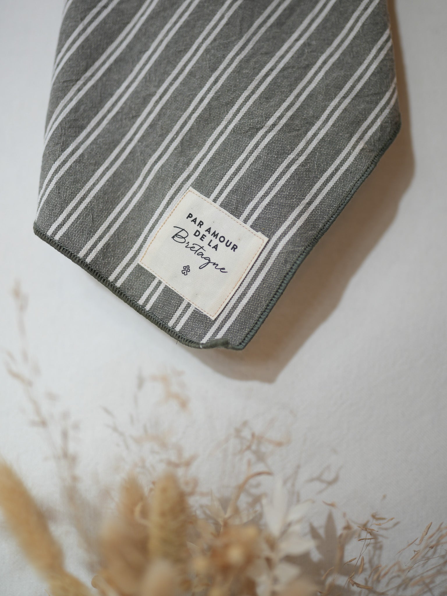 Torchons rayés en coton lavé "Malou"