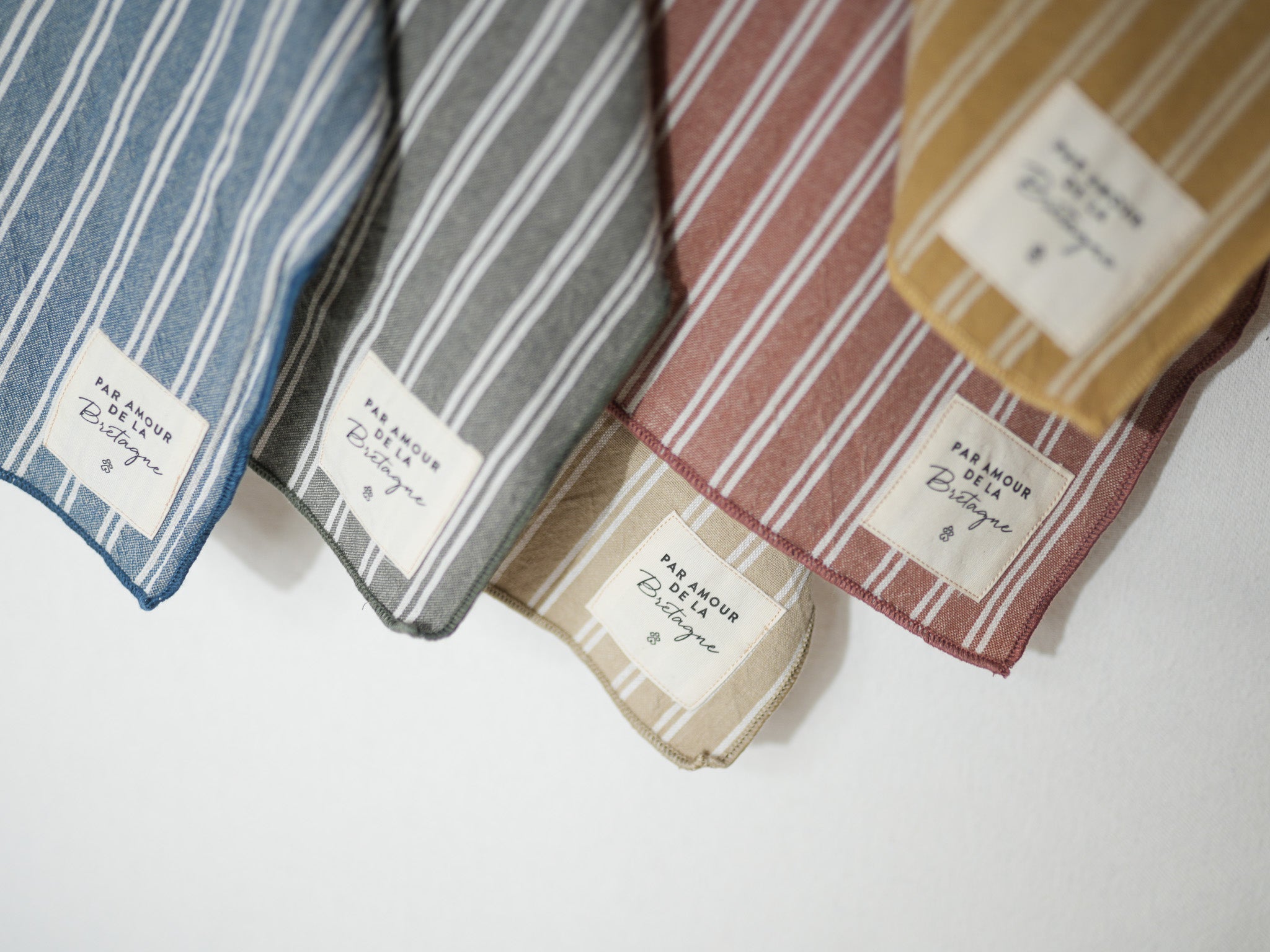 Torchons rayés en coton lavé "Malou"