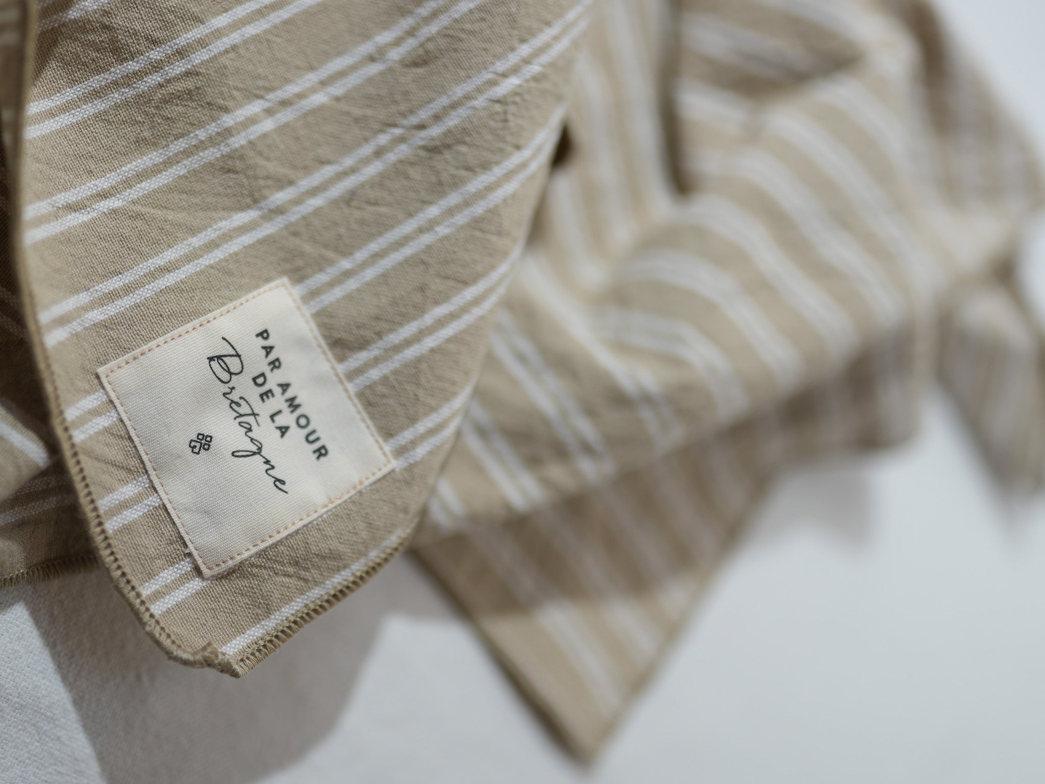 Torchons rayés en coton lavé "Malou"