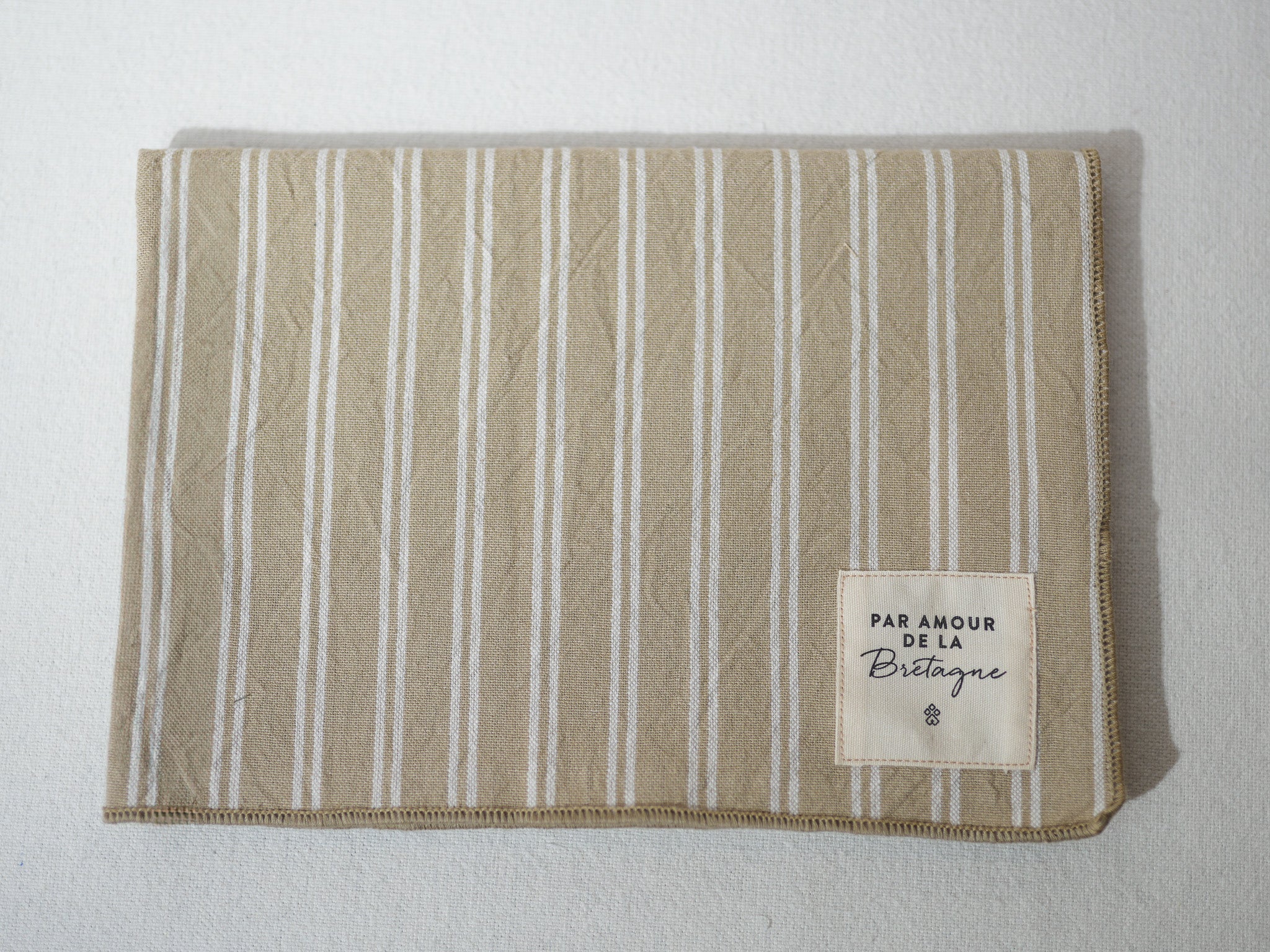 Torchons rayés en coton lavé 