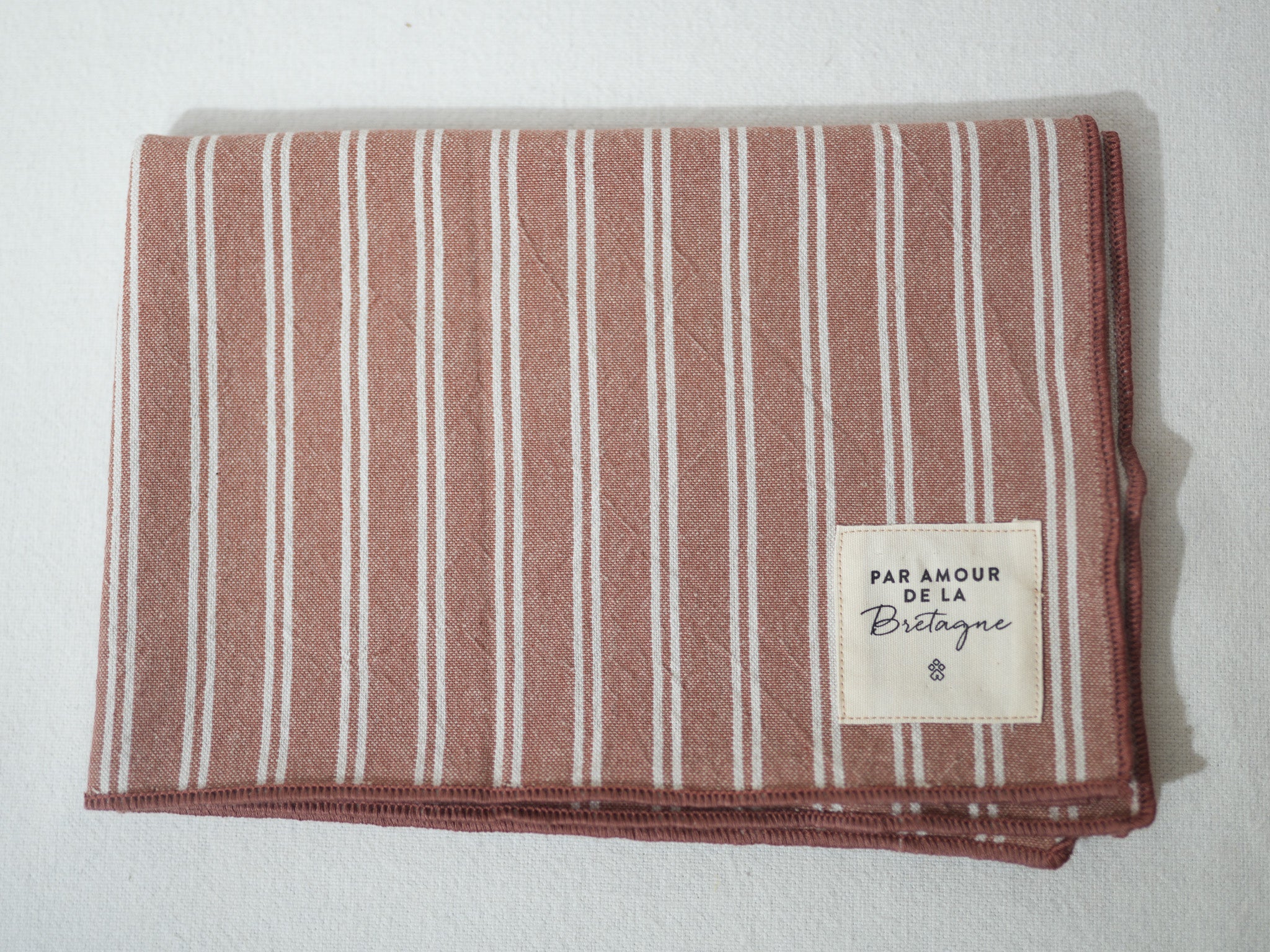 Torchons rayés en coton lavé 