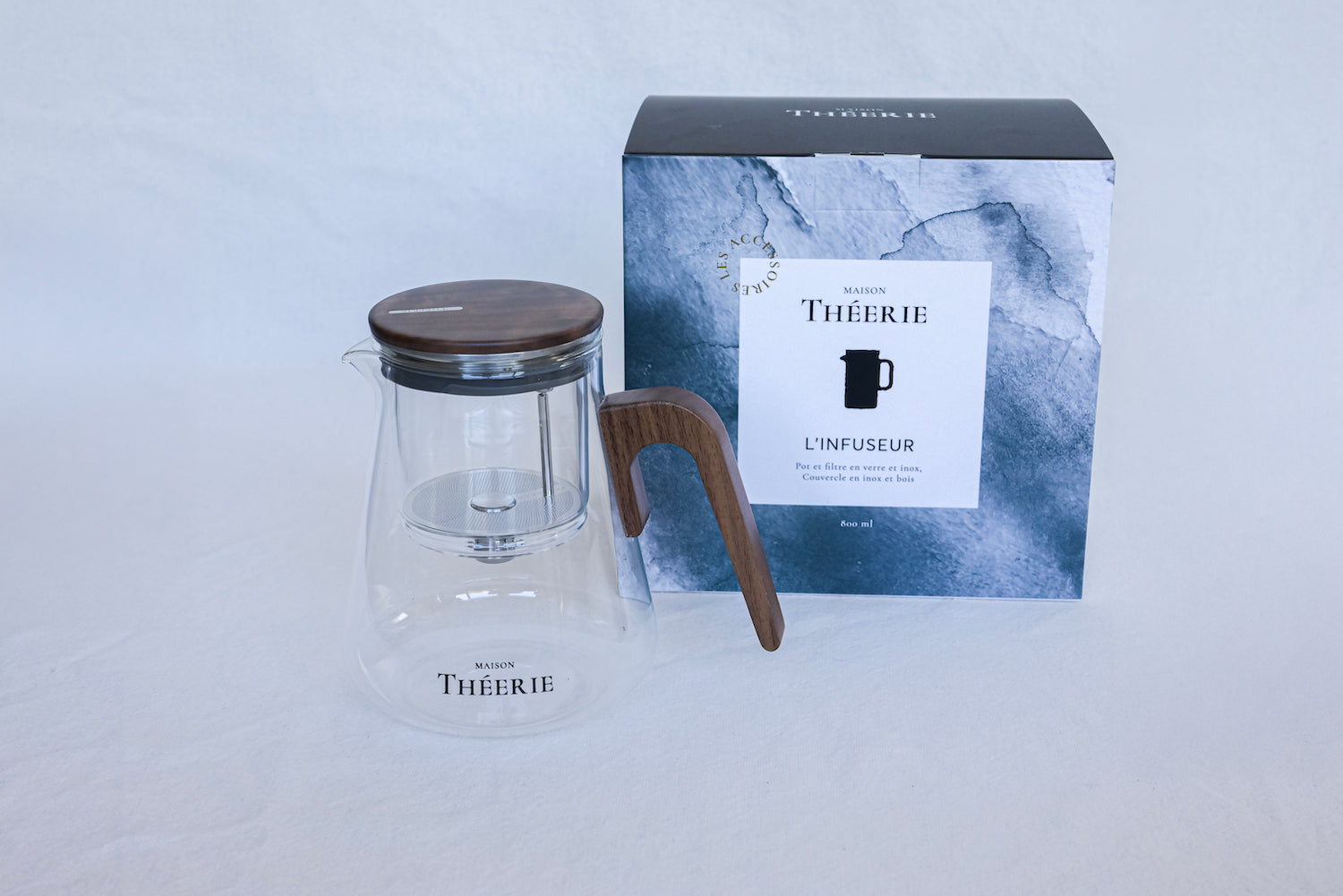 Théière en verre avec filtre automatique - 800 ml