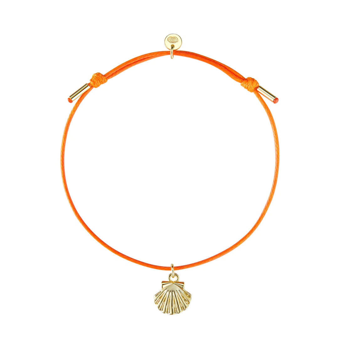 Arméria - Bracelet coquille Saint Jacques cordon orange