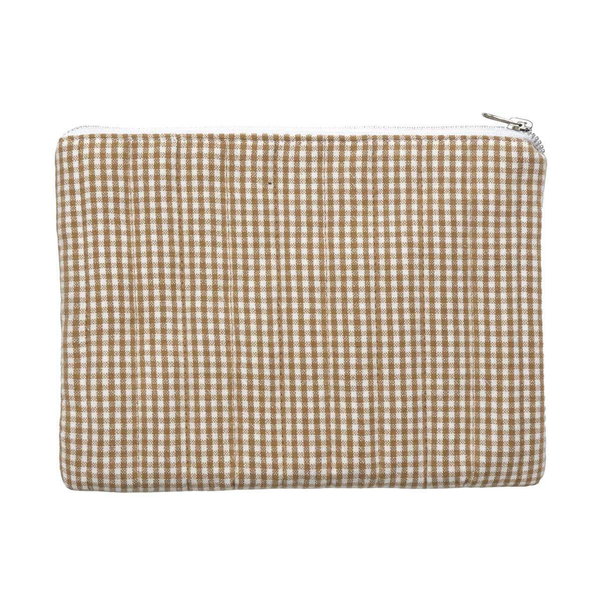Pochette vichy en coton 24x18cm