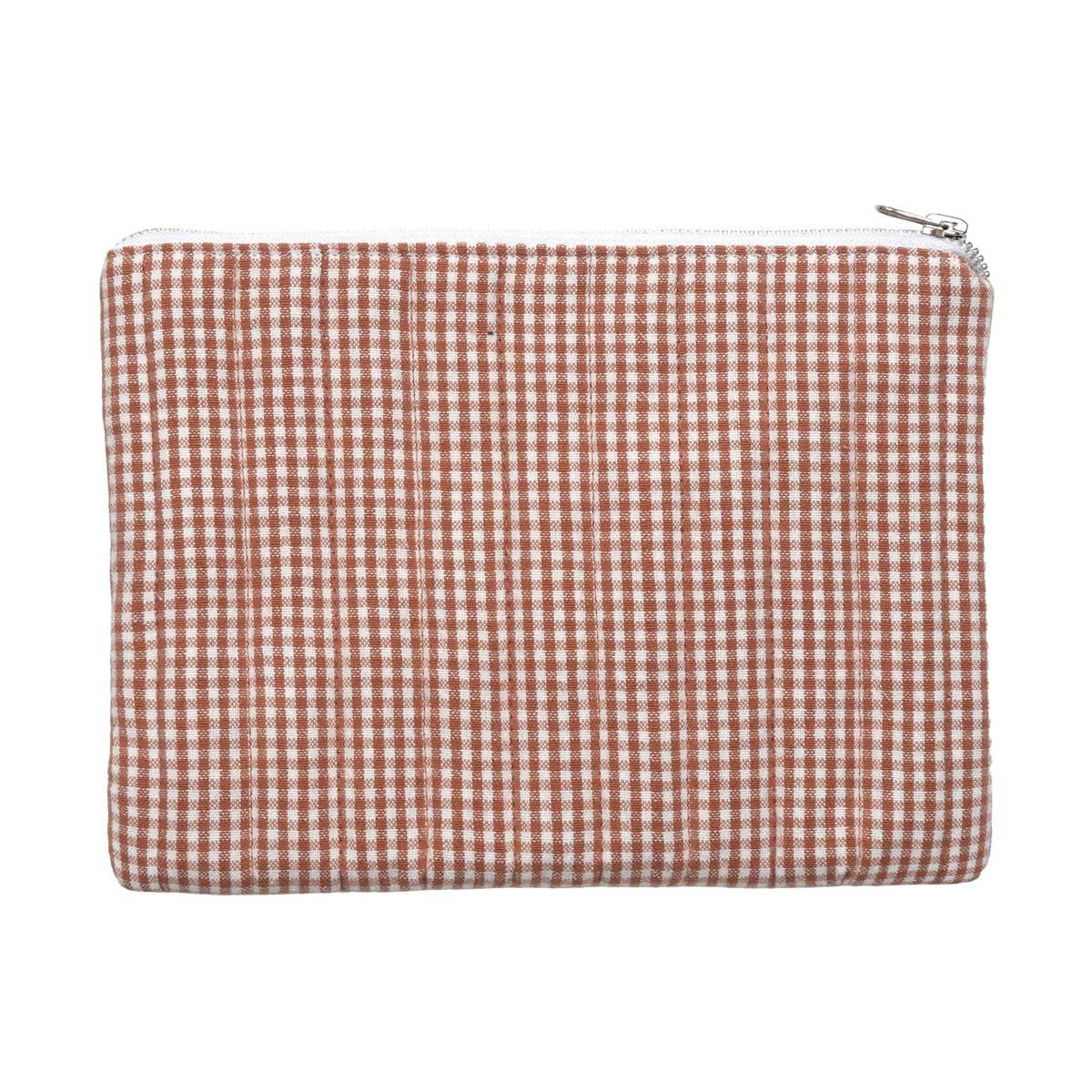 Pochette vichy en coton 24x18cm